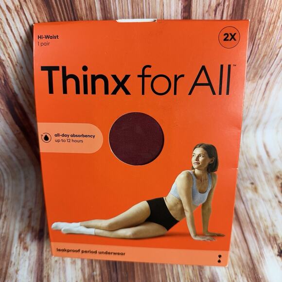 Thinx Other - Thinx for All Size 2X Rhubarb Red Hi Waist Leakproof Period Underwear Panties